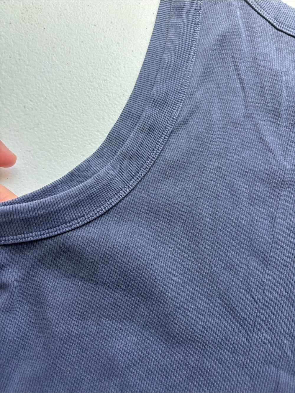 Old Navy Slate Blue High Neck Ribbed Tank - Picture 7 of 7